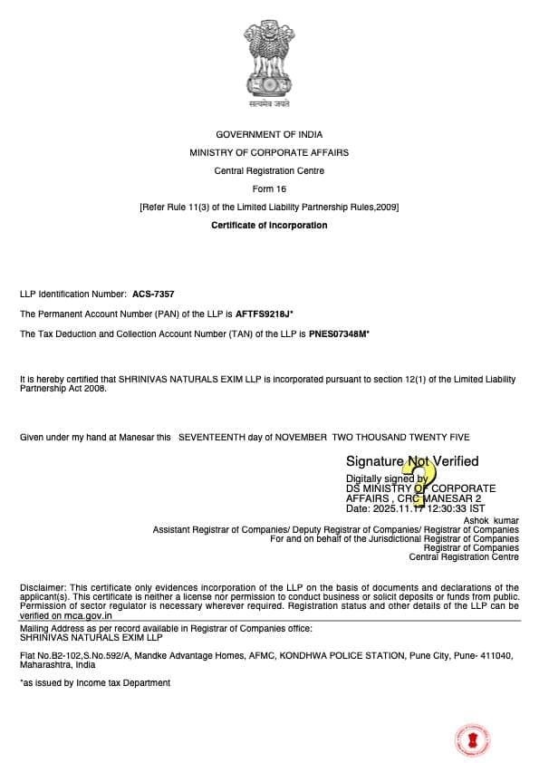 Certificate - Certificate Of Incorporation
